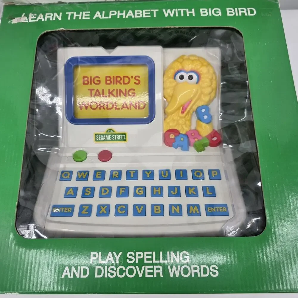 Sesame Street Big Bird's Talking Wordland Electronic Game w/ Box Vintage 1992